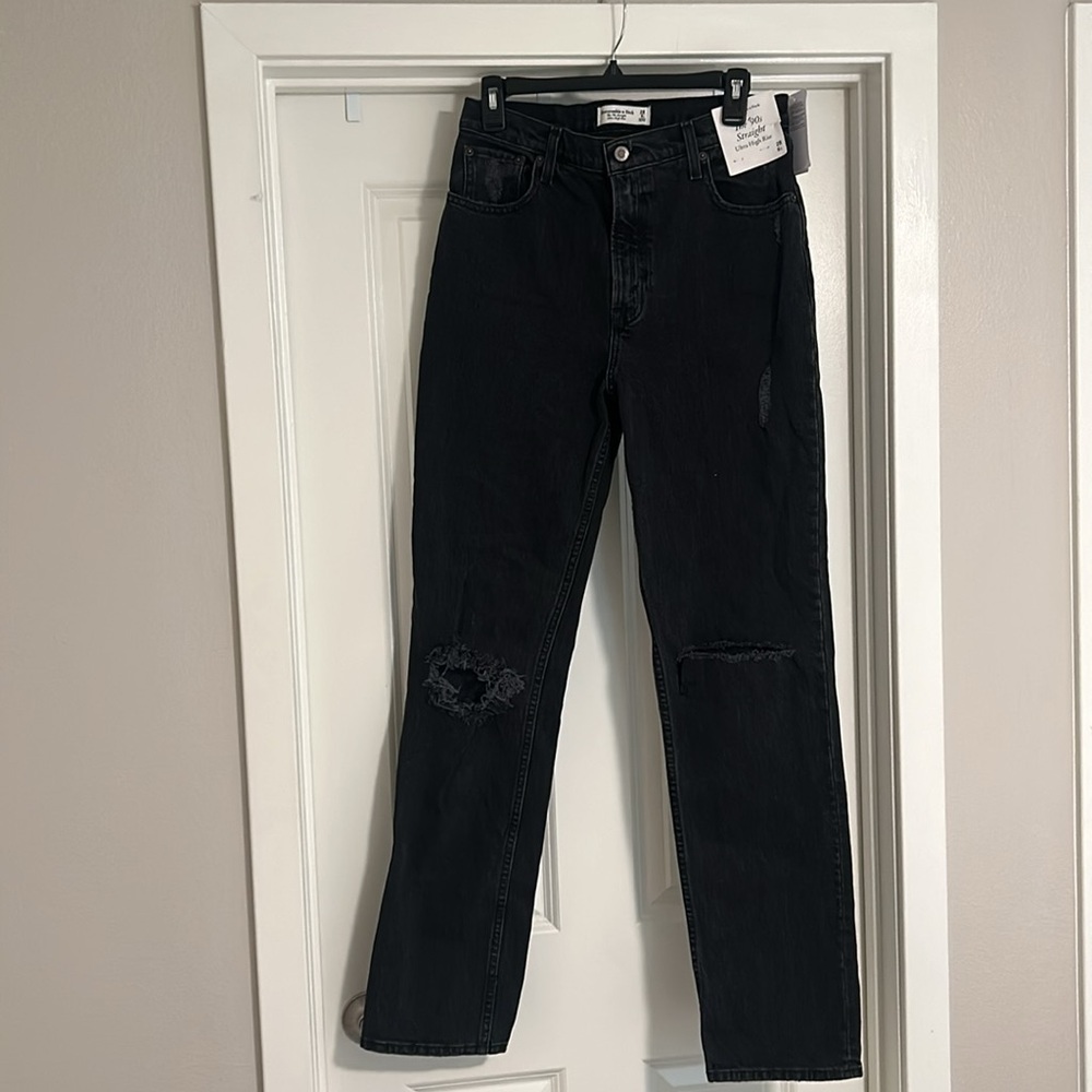 Abercrombie & Fitch the 90s Straight Ultra High Rise Jeans Size 6L